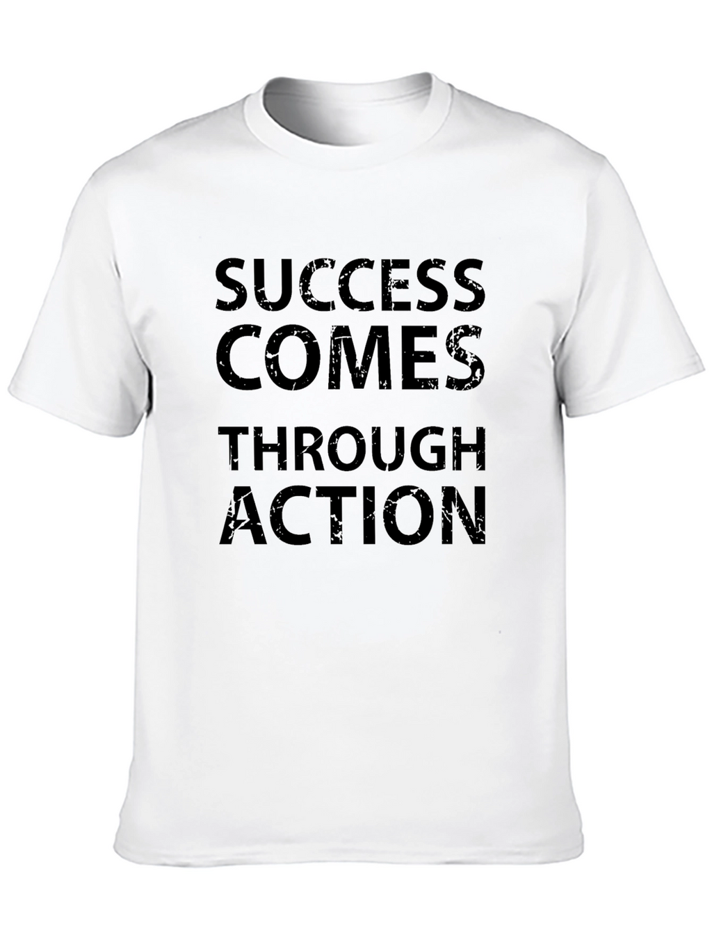 Success Through Action Black Graphic Tee