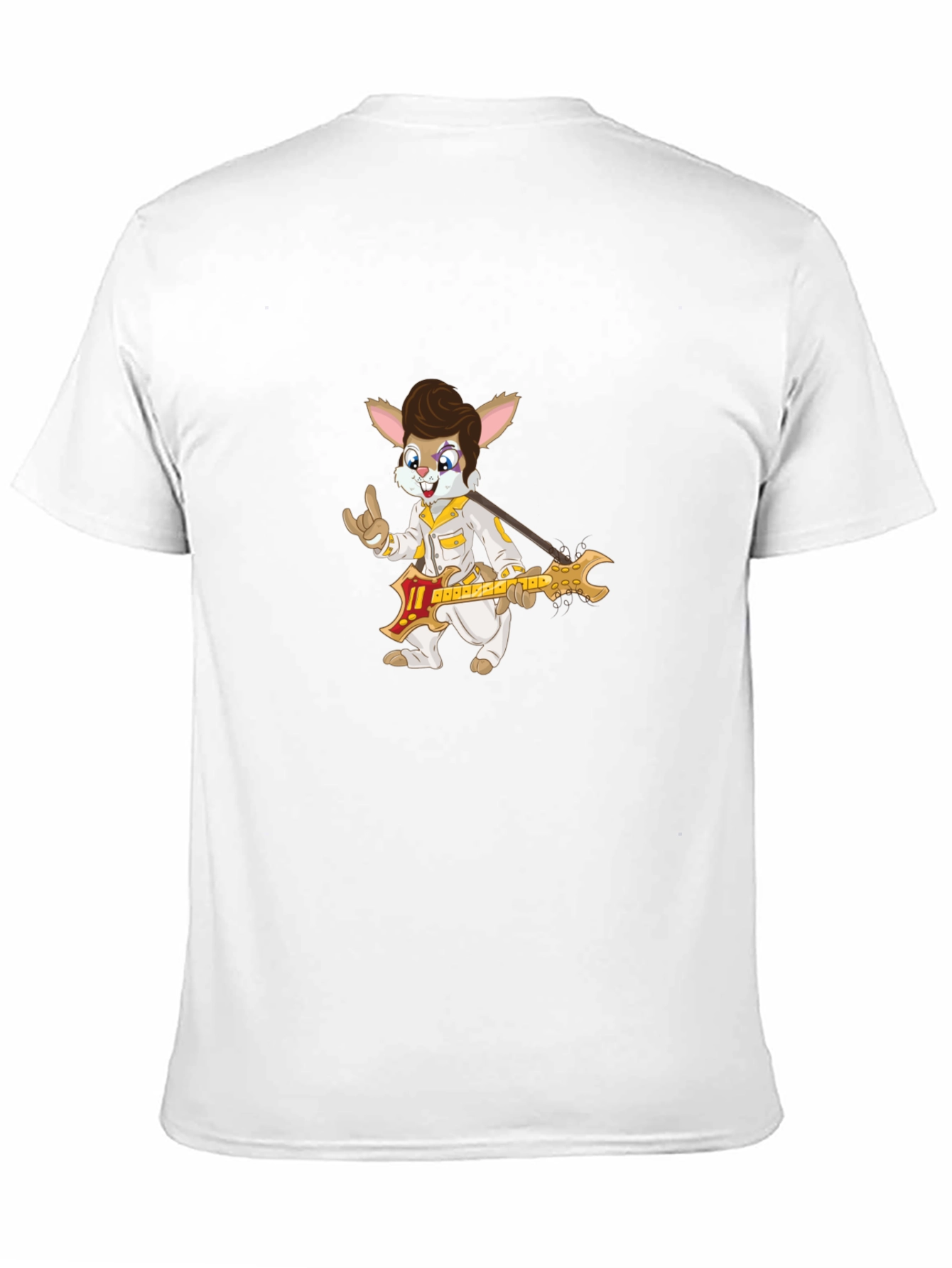 Bunny Elvis Rock N Roll Black T-Shirt