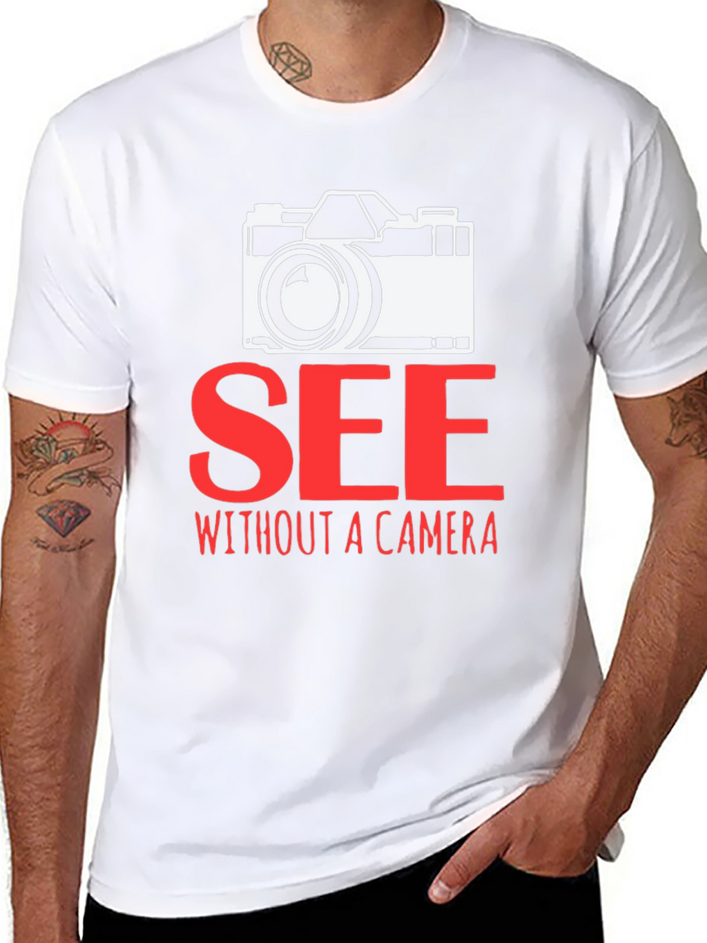 See Without a Camera Graphic T-Shirt