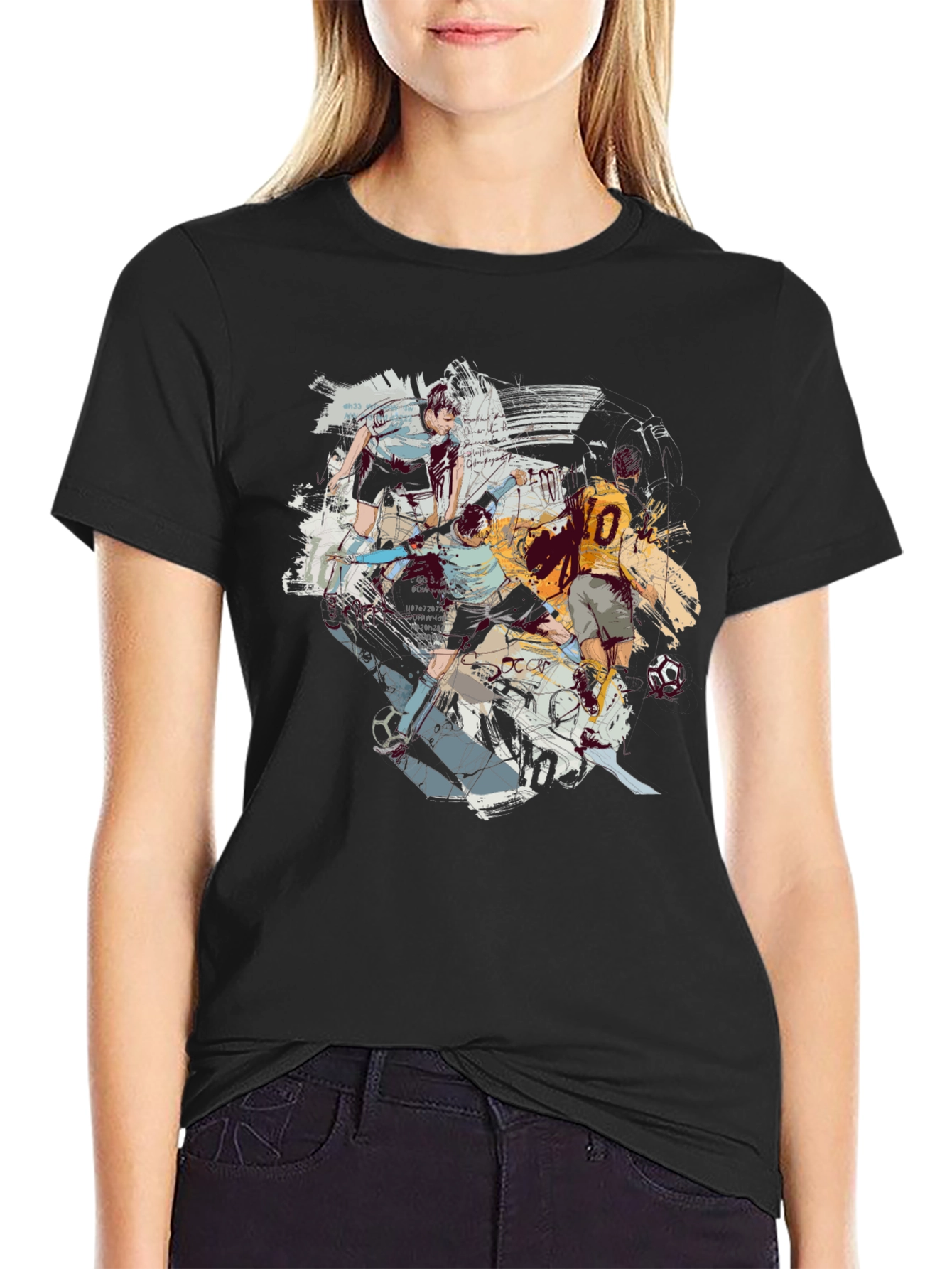 Soccer Art Black Tee