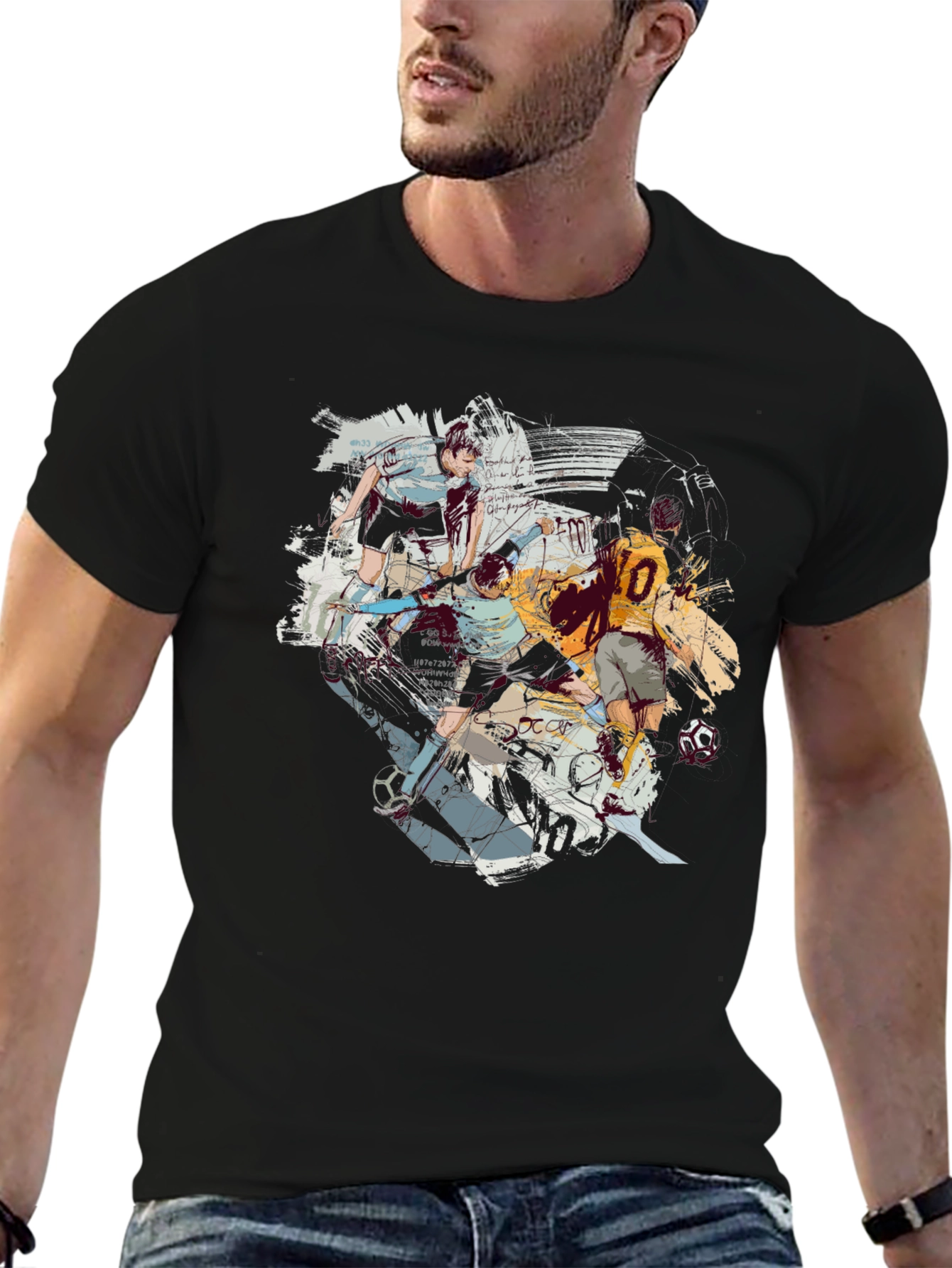 Soccer Art Black Tee