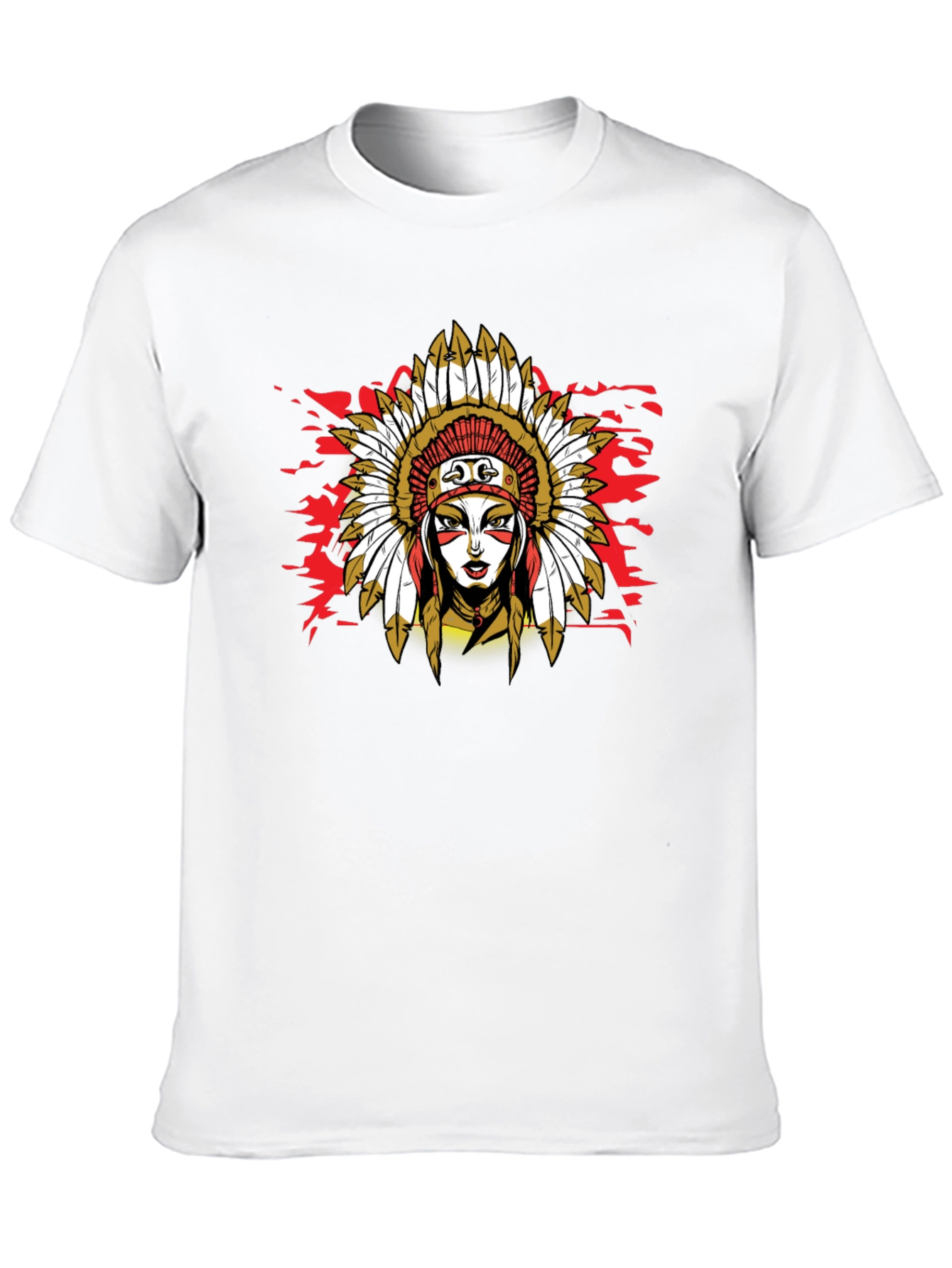 Native American Headdress Black T-Shirt