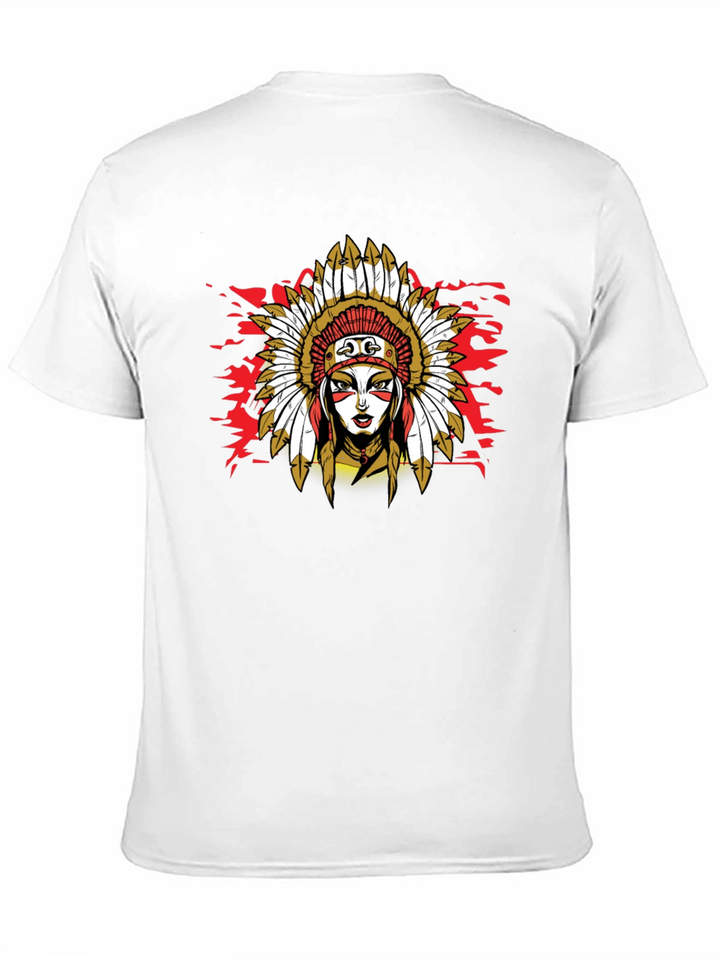 Native American Headdress Black T-Shirt