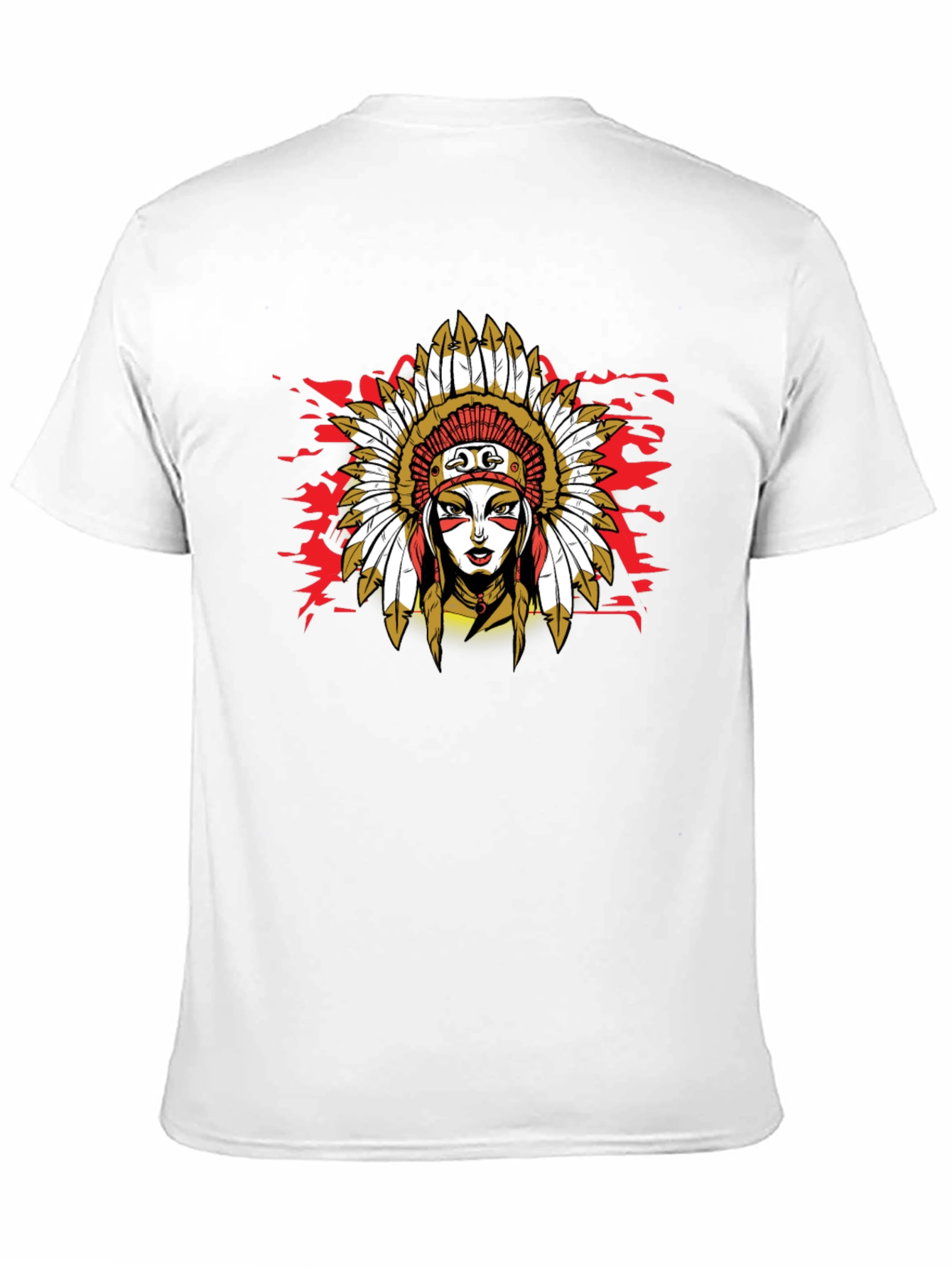 Native American Headdress Black T-Shirt
