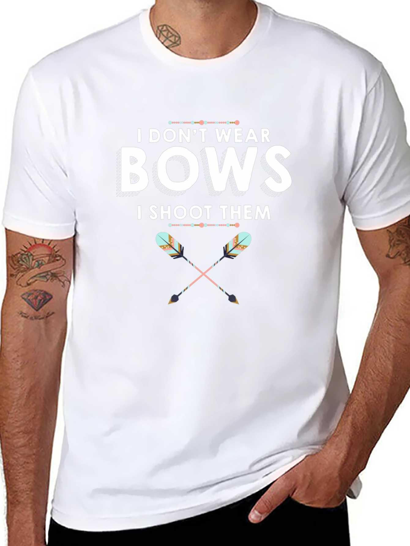I Dont Wear Bows T-Shirt Archery Tee