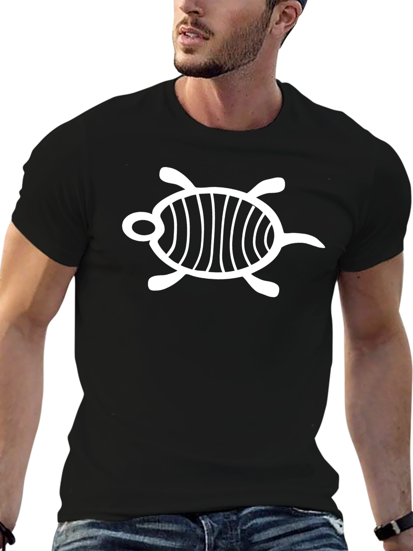Black Turtle Graphic Tee - Soft Cotton Comfort