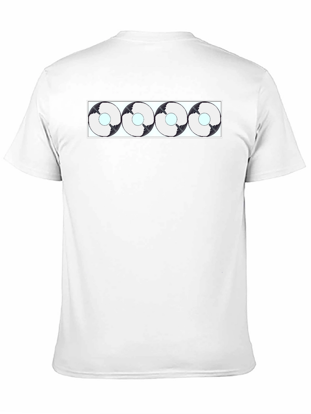 Abstract Circle Pattern Black T-Shirt