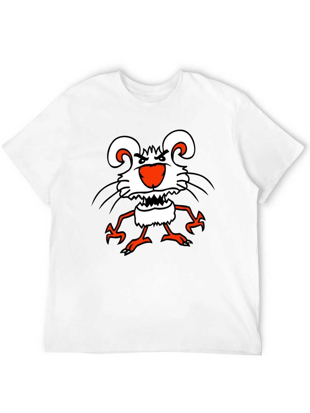 Funny Cartoon Mouse Graphic Black T-Shirt