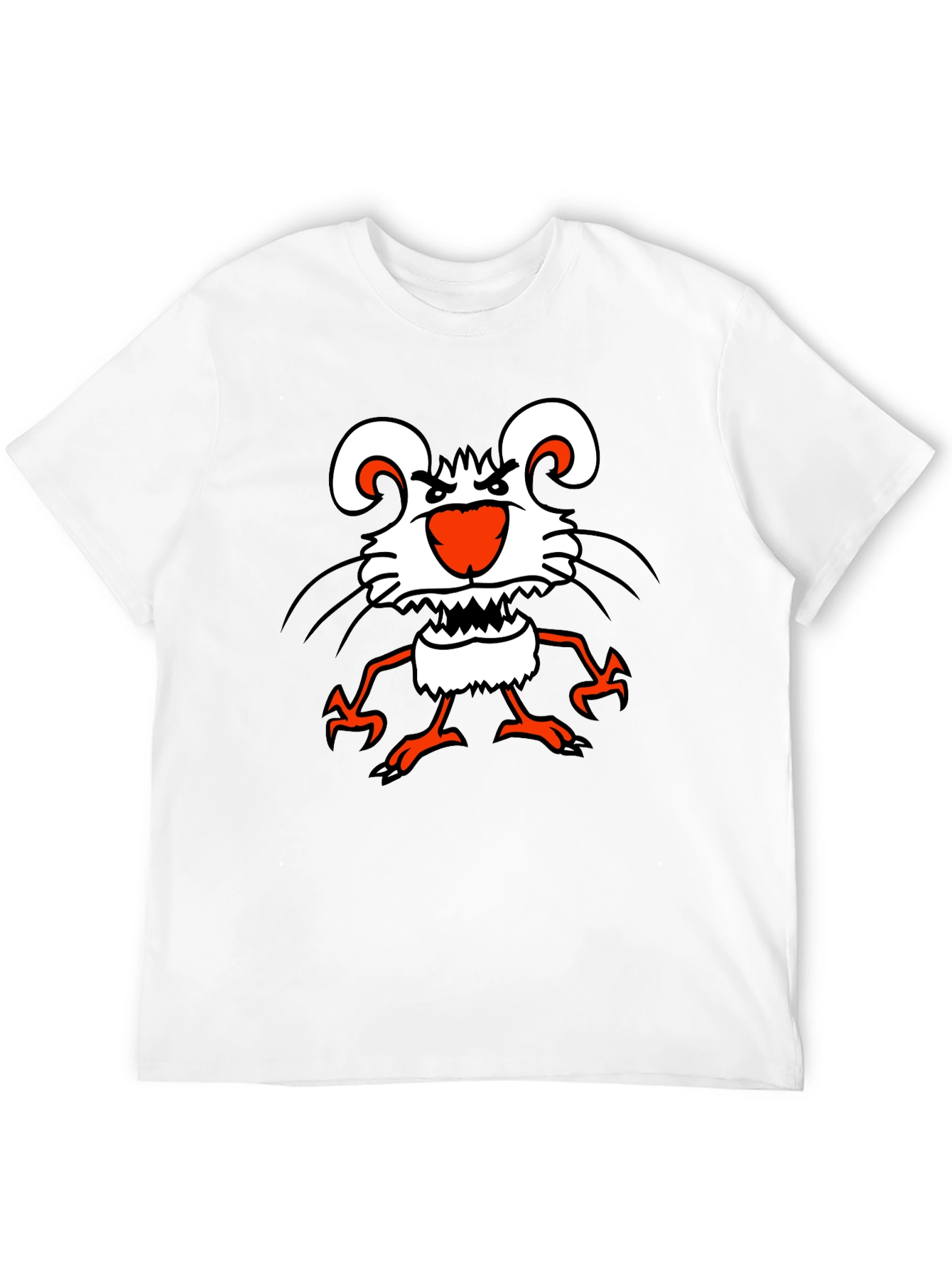 Funny Cartoon Mouse Graphic Black T-Shirt