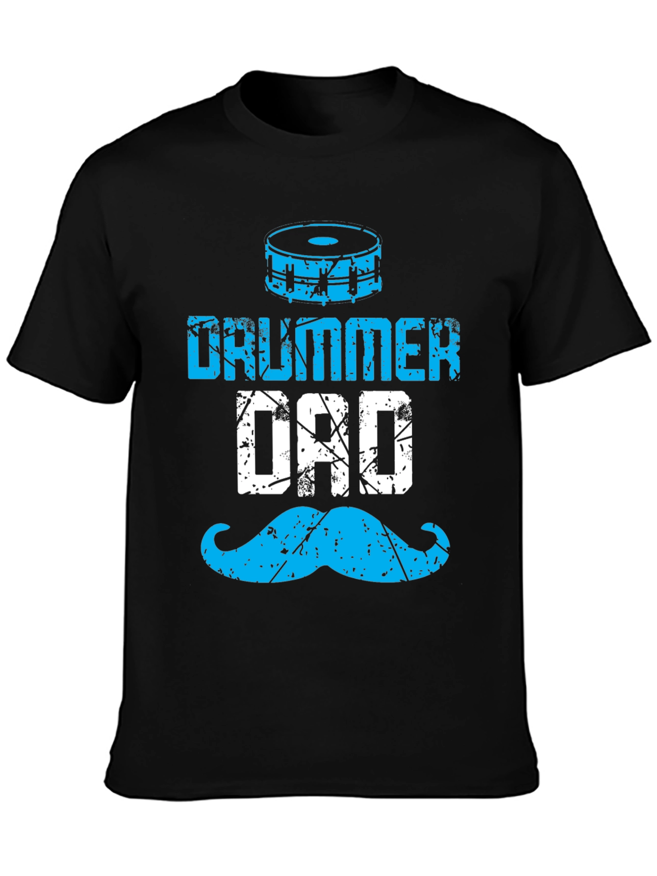 Drummer Dad T-Shirt - Blue Graphic Tee