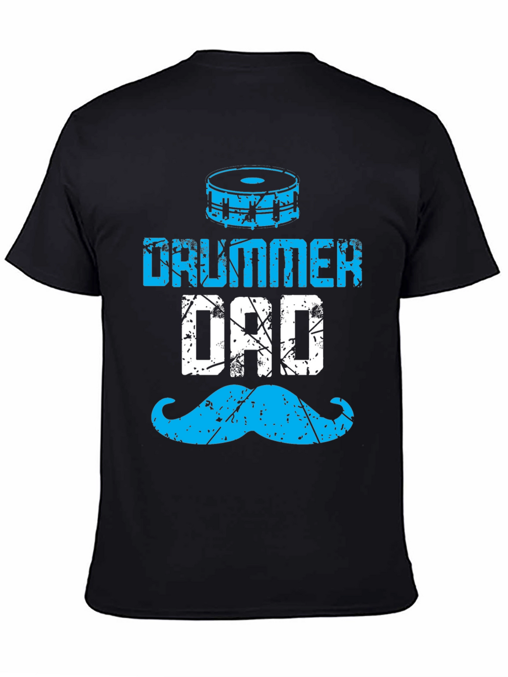 Drummer Dad T-Shirt - Blue Graphic Tee