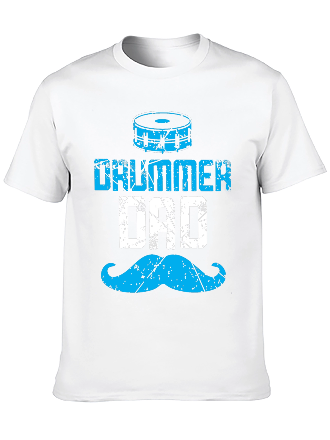 Drummer Dad T-Shirt - Blue Graphic Tee