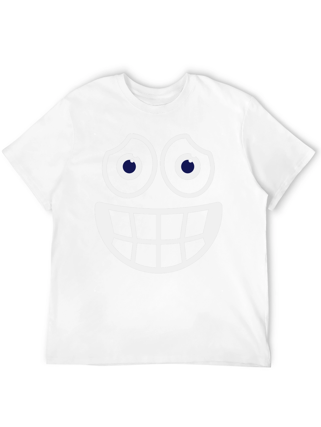 Smiley Face Graphic Tee - Fun Black Cotton T-Shirt