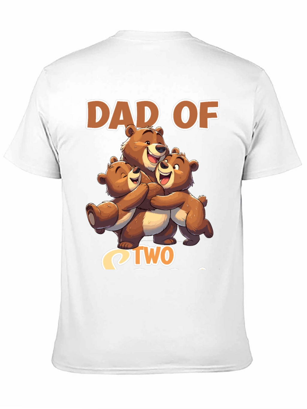 Dad Of Two Bears Black T-Shirt