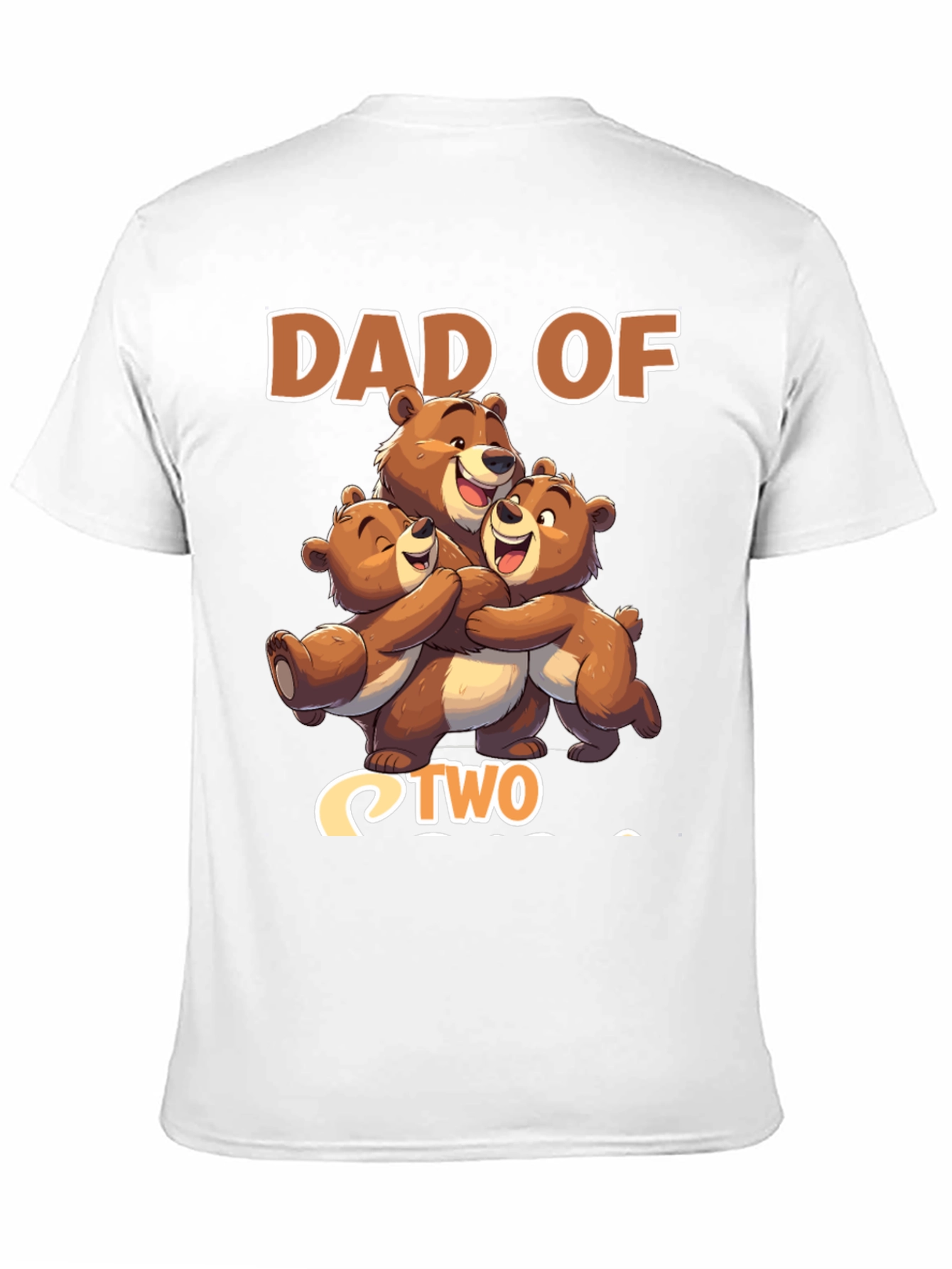 Dad Of Two Bears Black T-Shirt