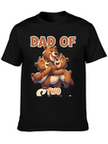 Dad Of Two Bears Black T-Shirt