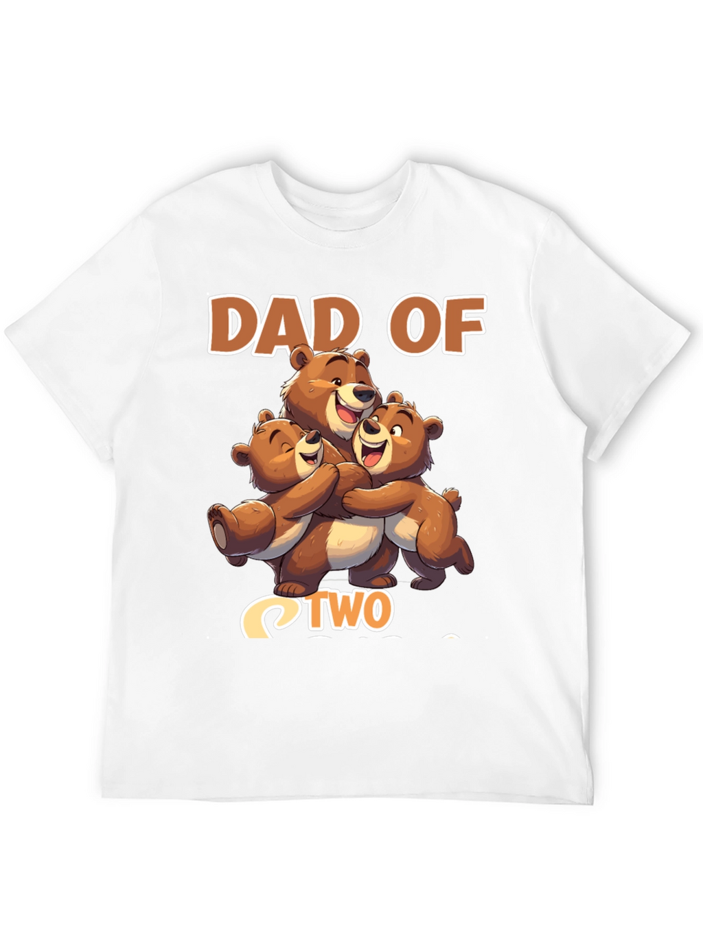 Dad Of Two Bears Black T-Shirt