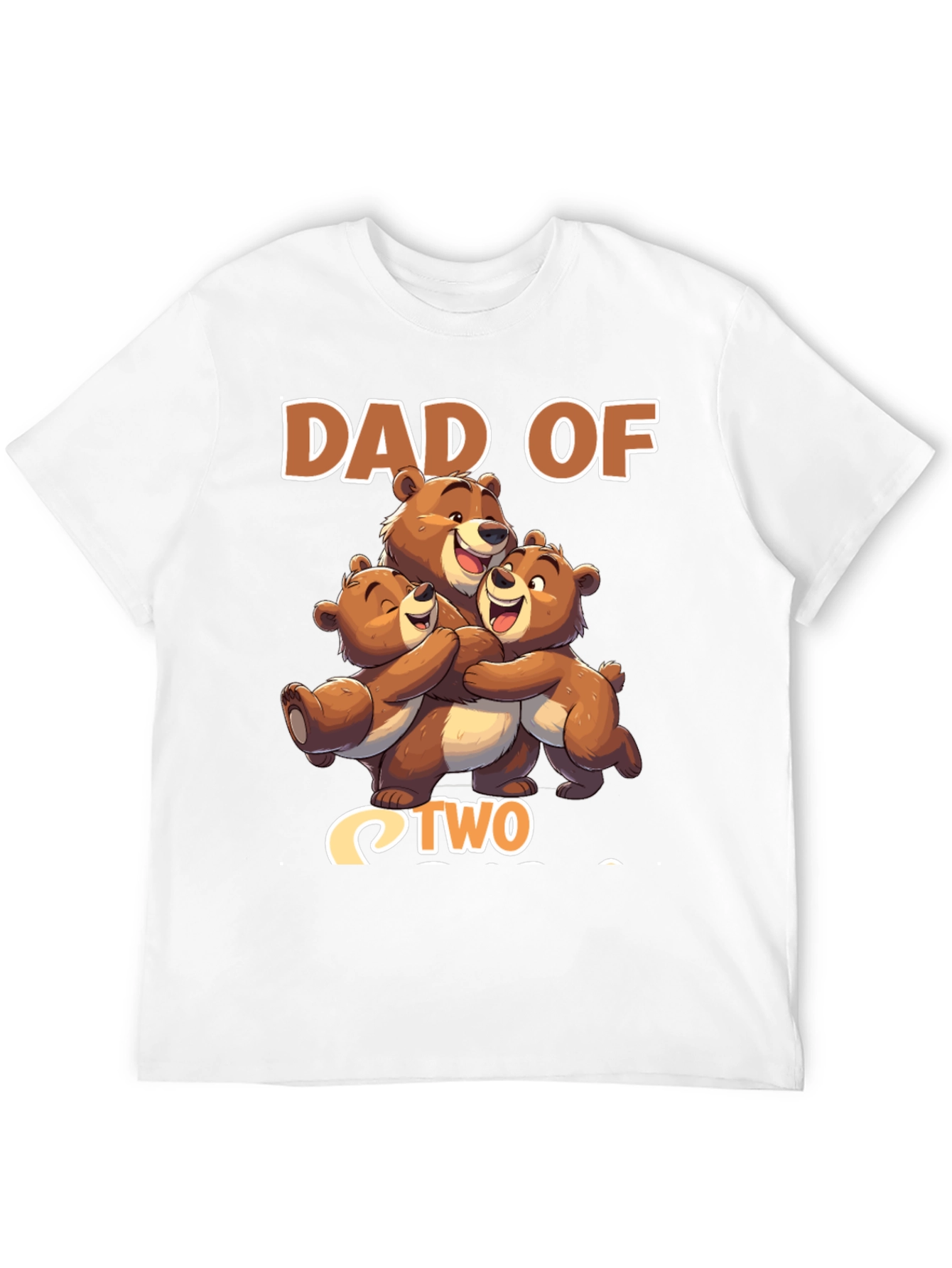 Dad Of Two Bears Black T-Shirt