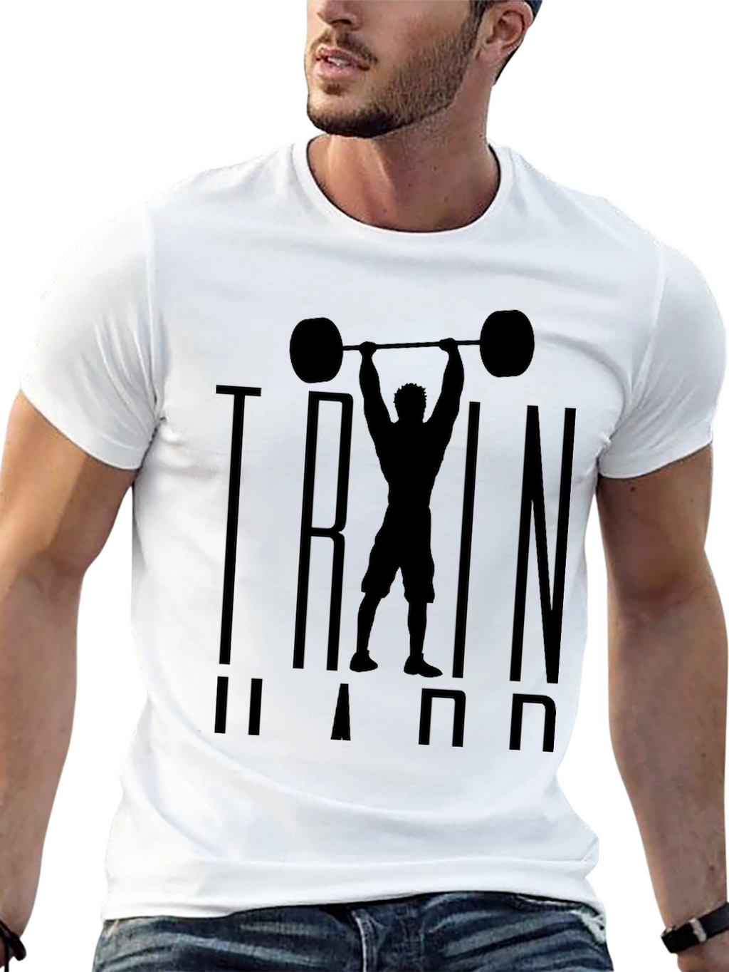 Train Hard Graphic Tee - Fitness Apparel