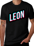 Leon T-Shirt Black Novelty Design Tee