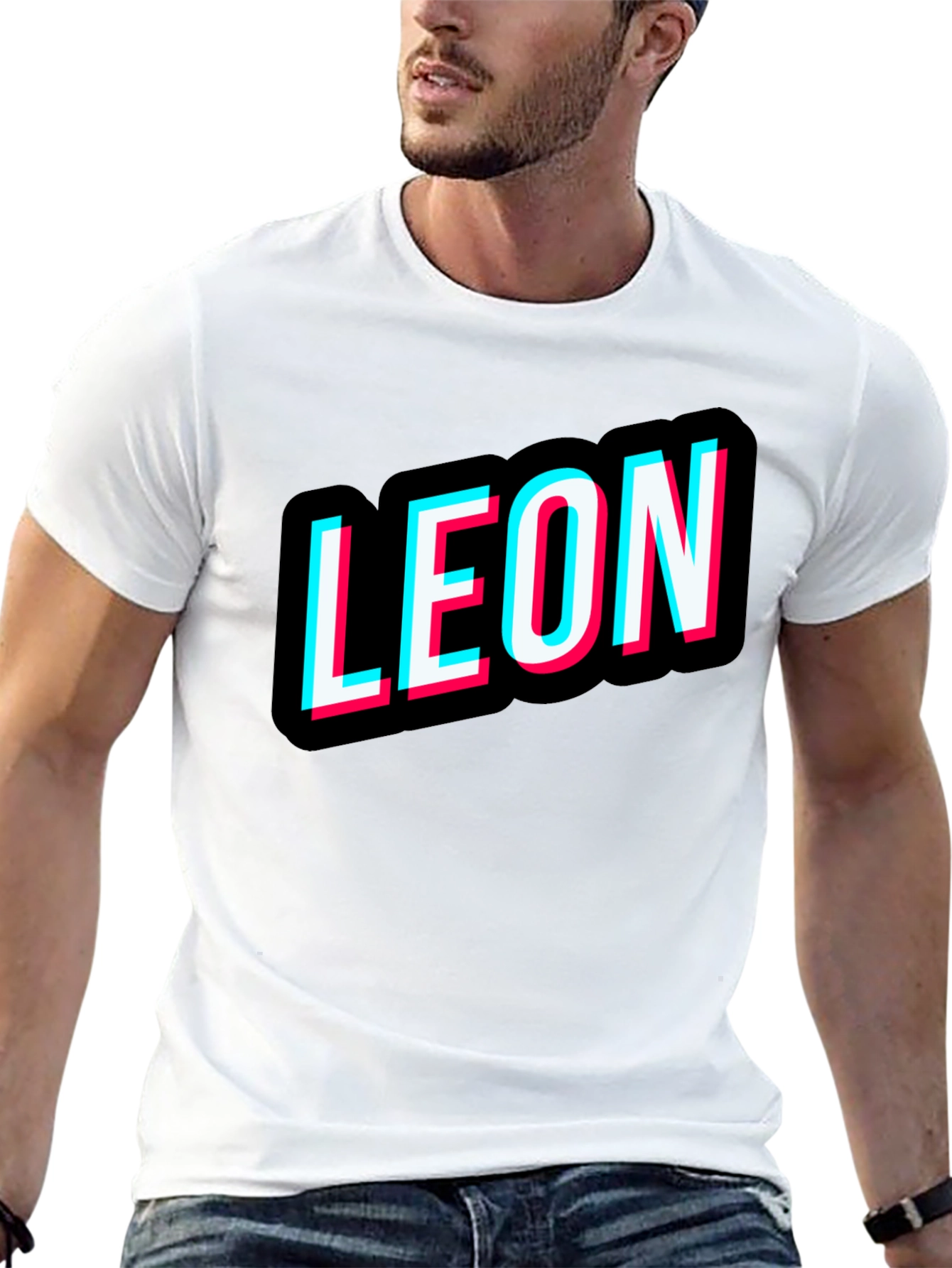 Leon T-Shirt Black Novelty Design Tee