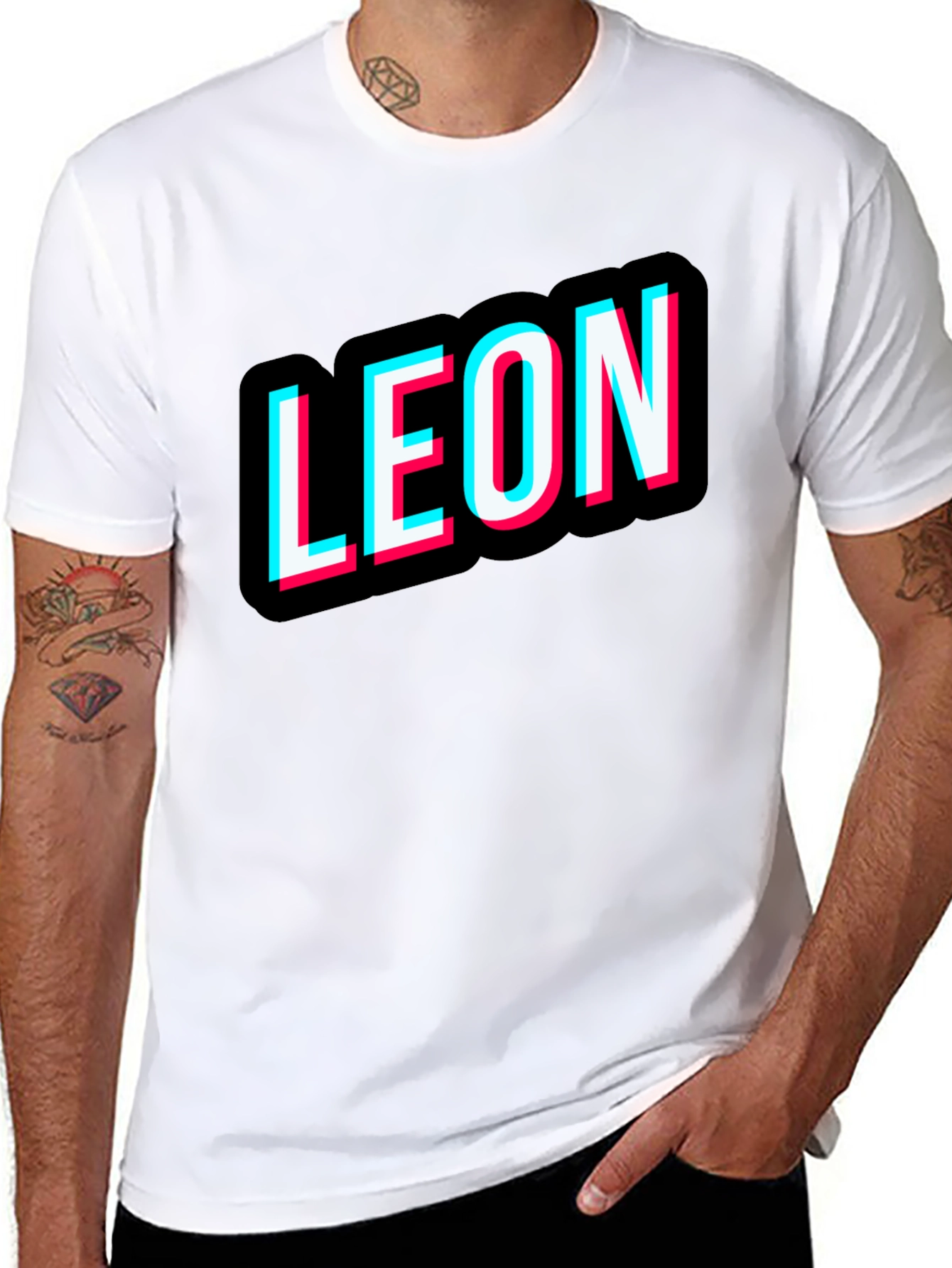 Leon T-Shirt Black Novelty Design Tee