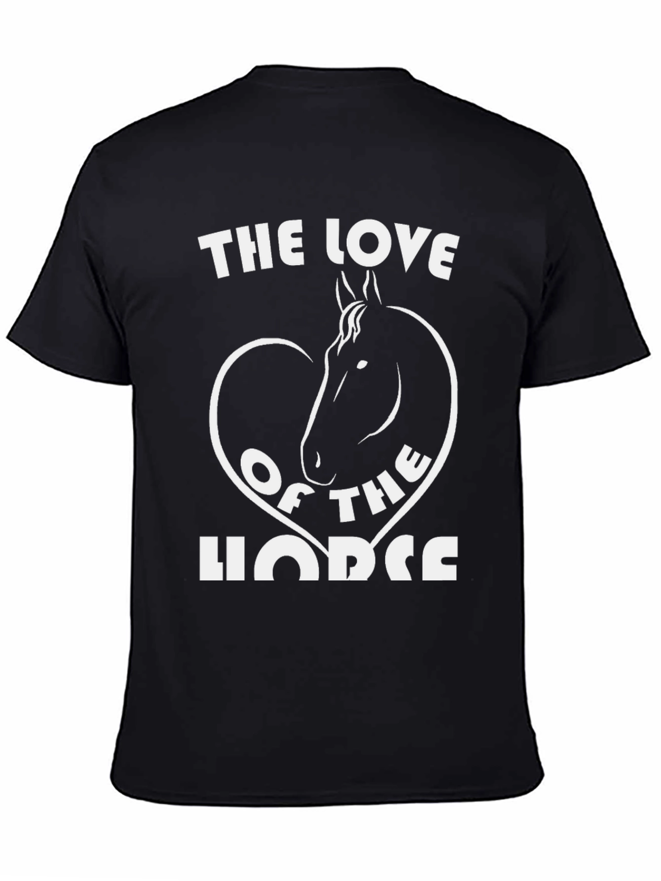 Love of Horses Graphic Tee - Black Unisex T-Shirt