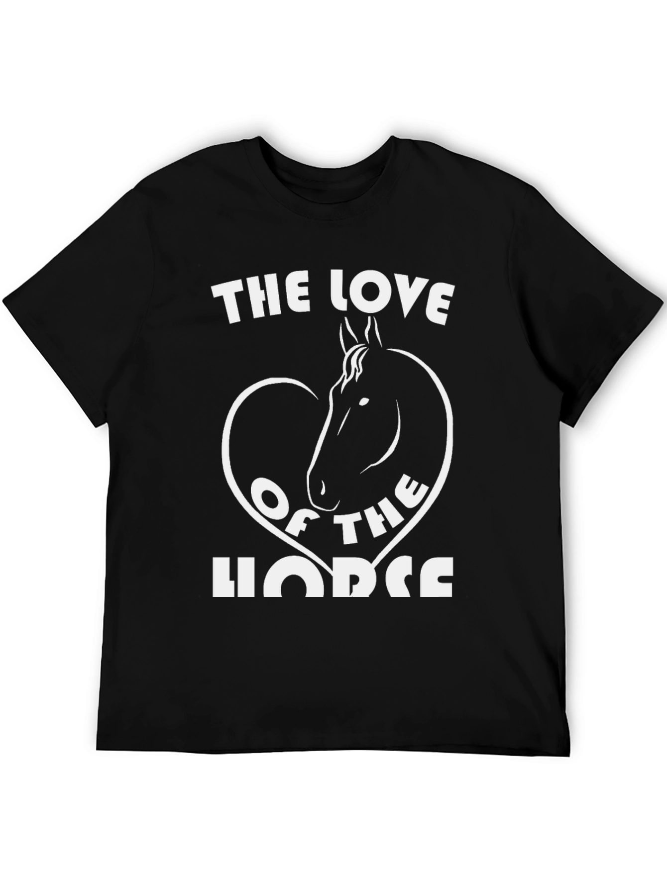Love of Horses Graphic Tee - Black Unisex T-Shirt