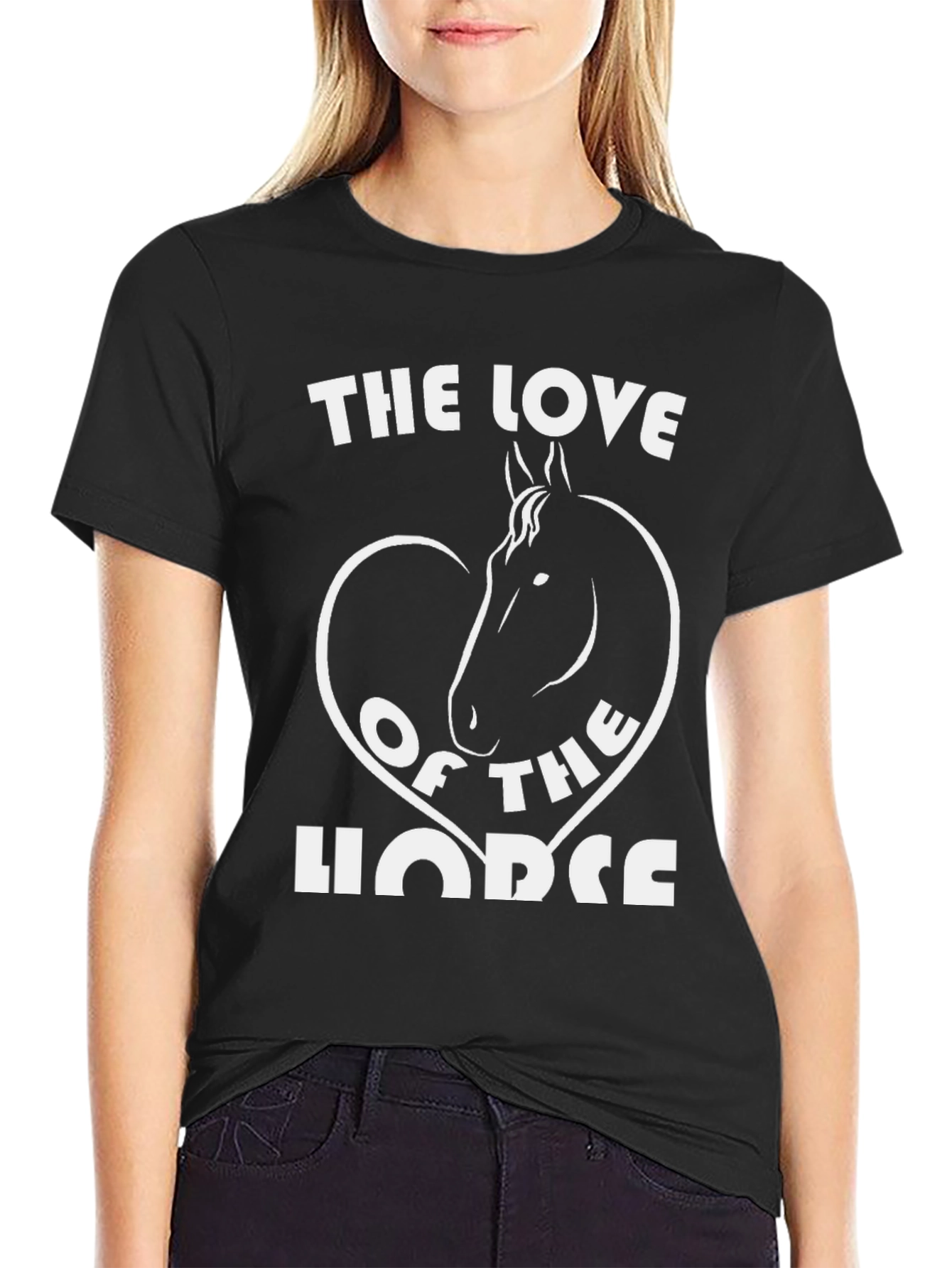 Love of Horses Graphic Tee - Black Unisex T-Shirt