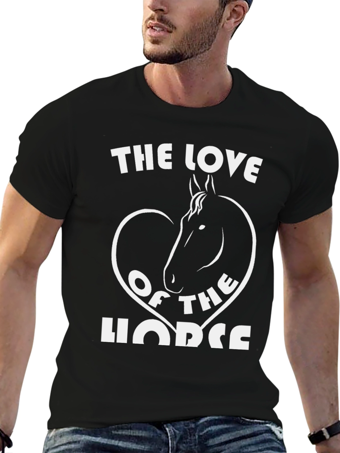 Love of Horses Graphic Tee - Black Unisex T-Shirt