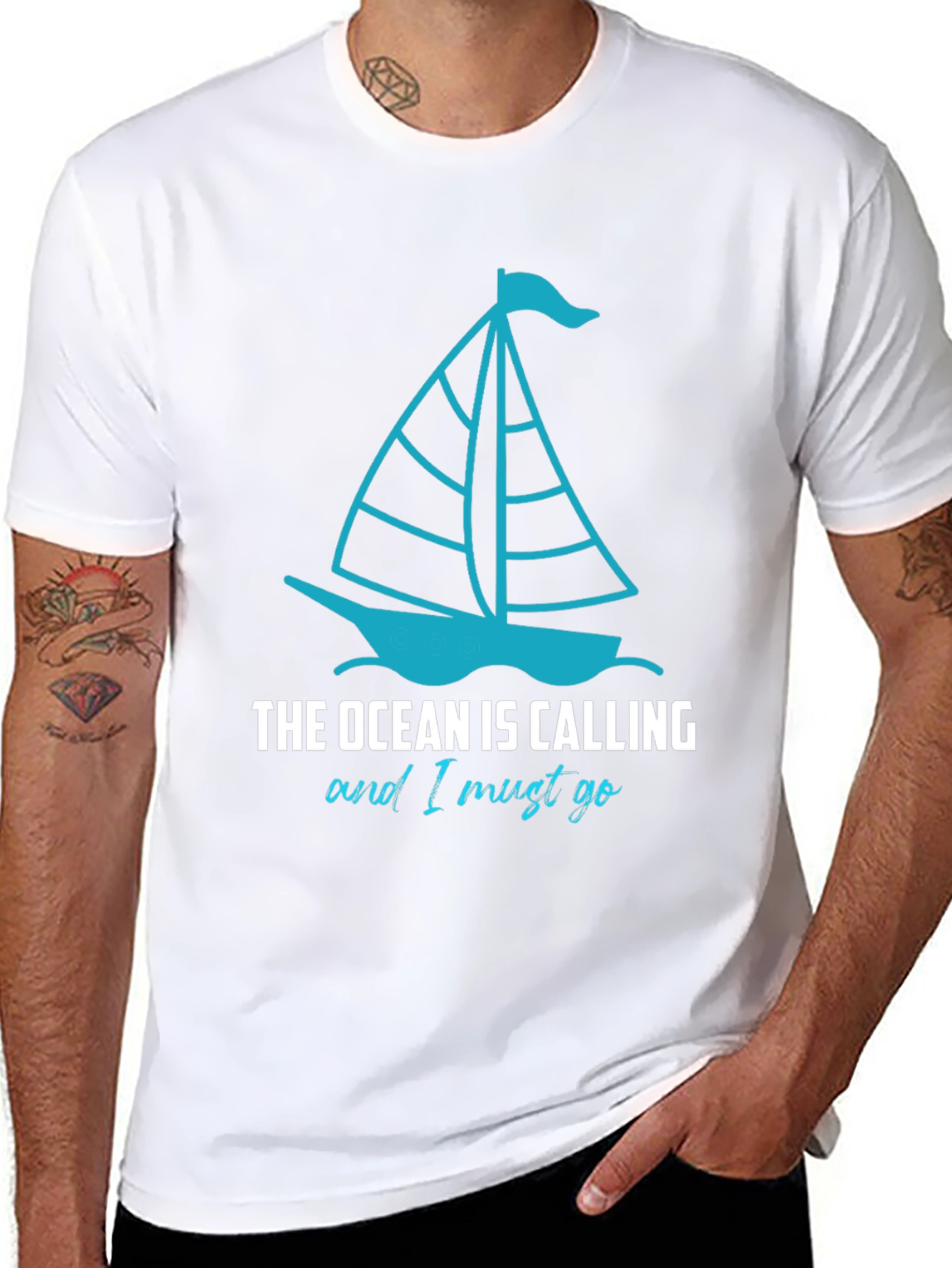 Ocean Calling Sailboat Graphic T-Shirt