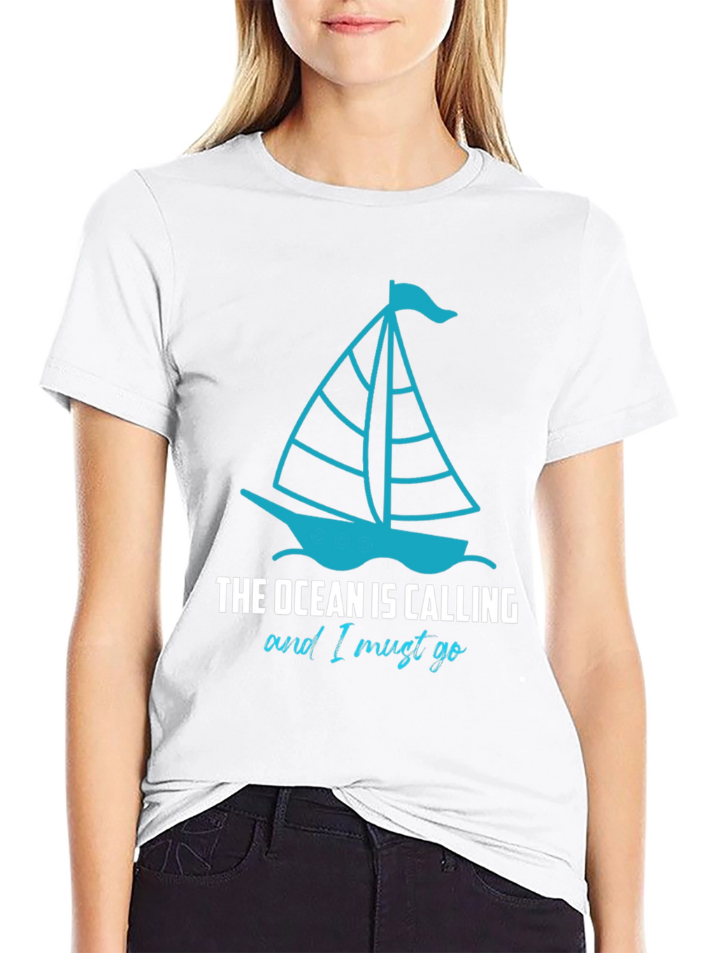 Ocean Calling Sailboat Graphic T-Shirt