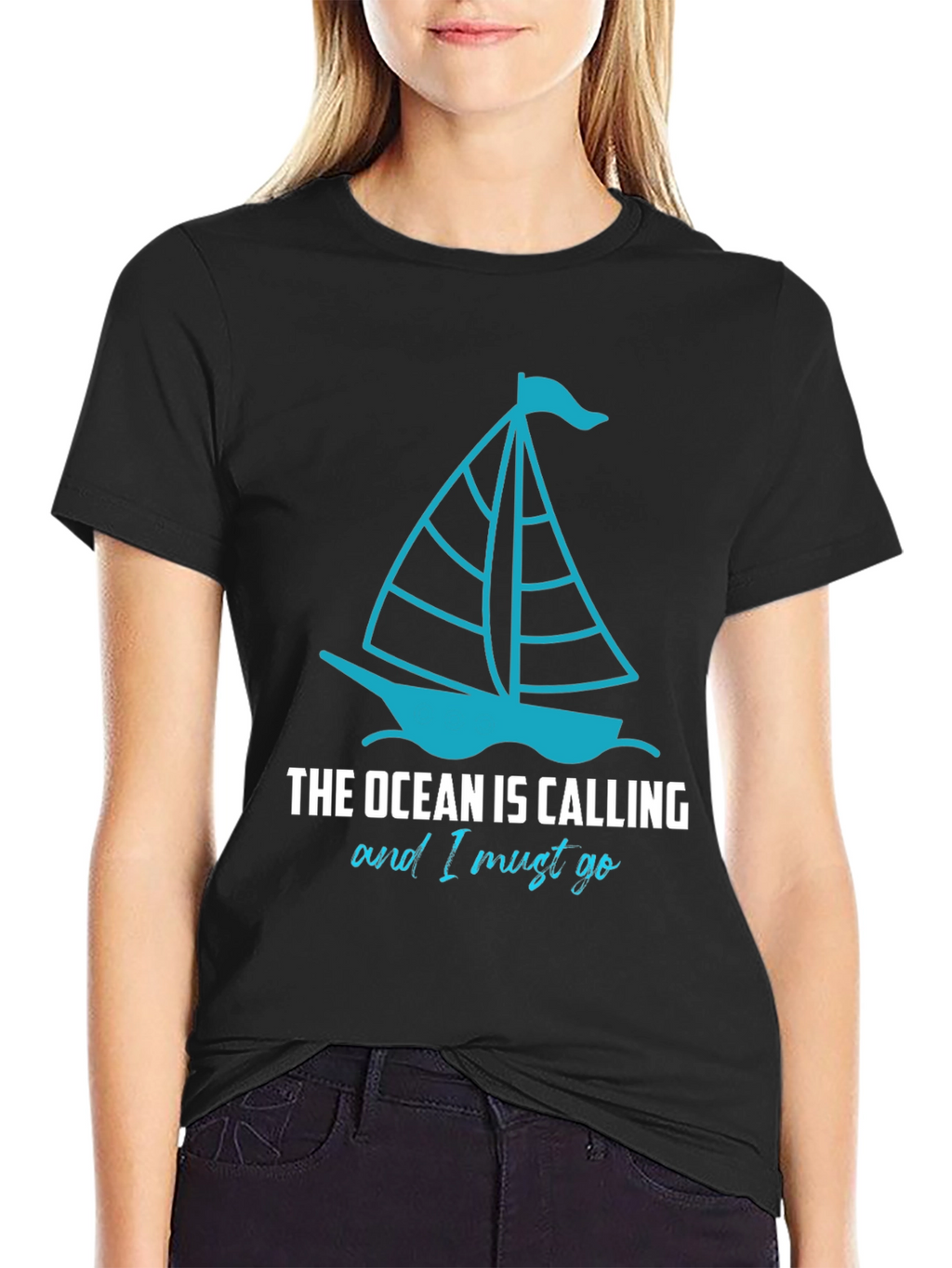 Ocean Calling Sailboat Graphic T-Shirt