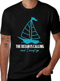 Ocean Calling Sailboat Graphic T-Shirt