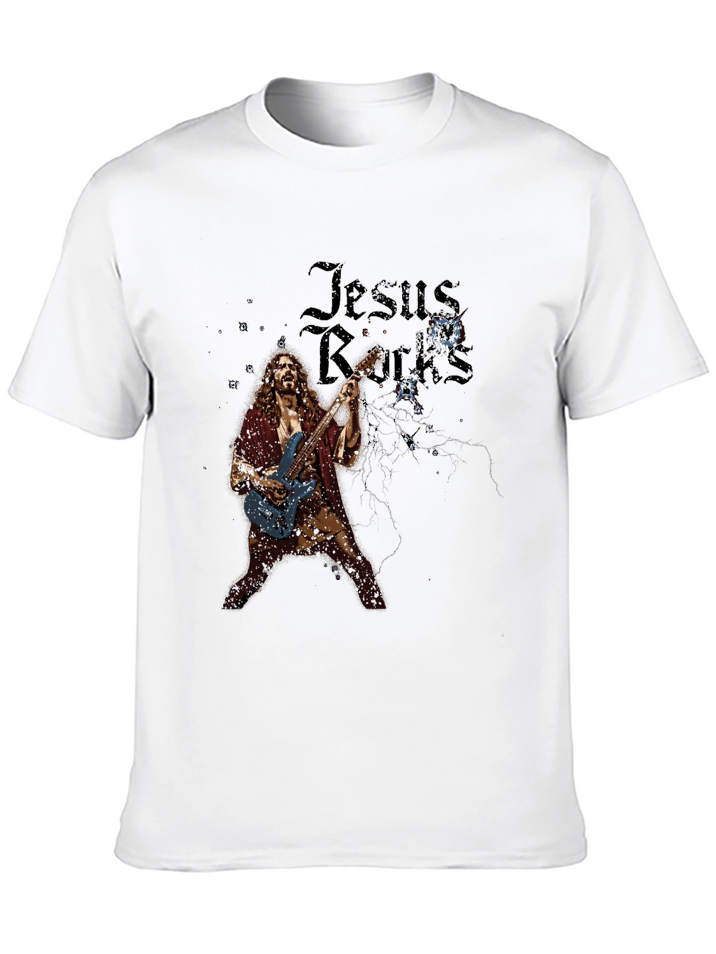 Jesus Rocks T-Shirt - Black Graphic Tee