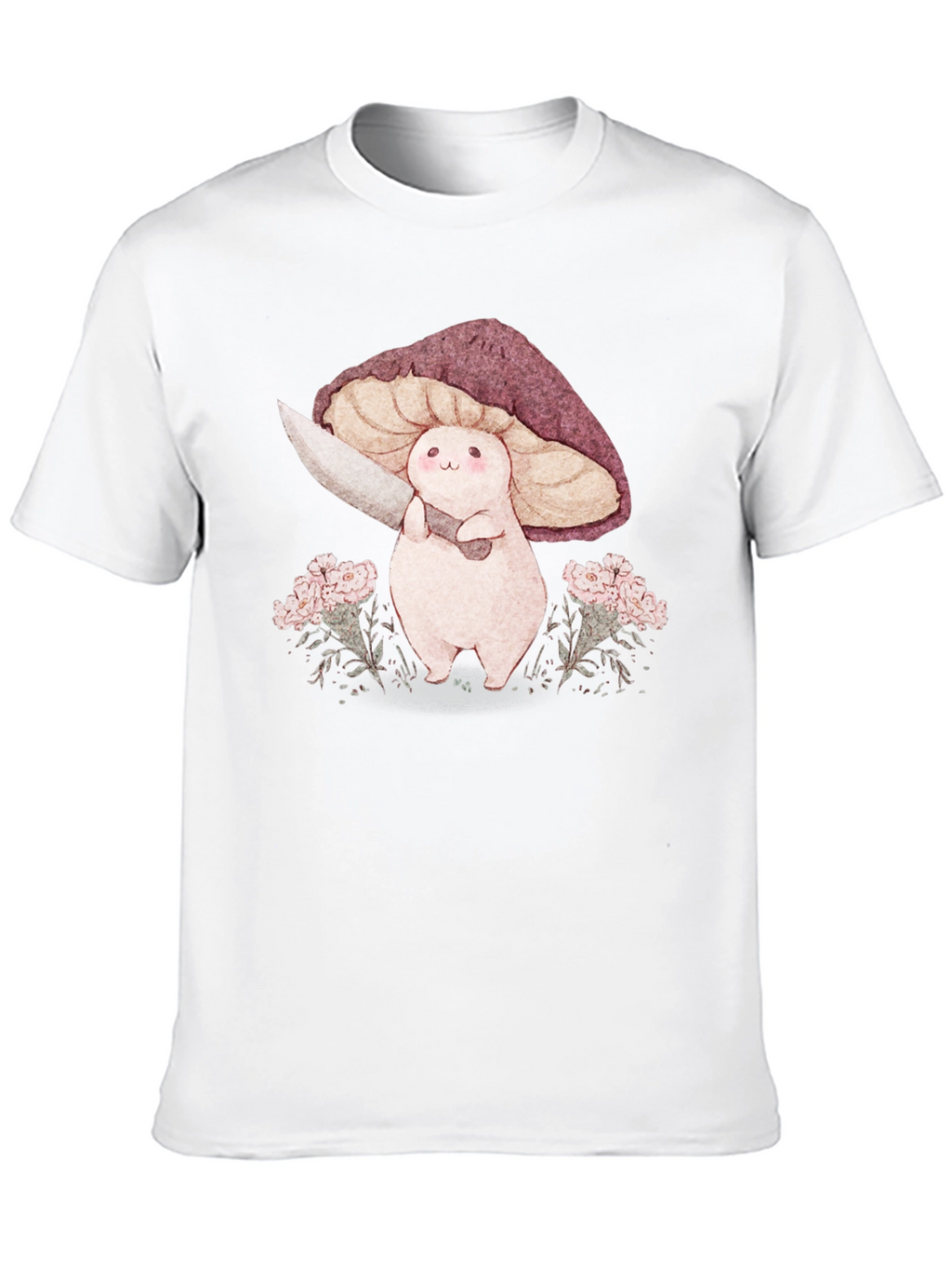 Mushroom with Knife Graphic Tee