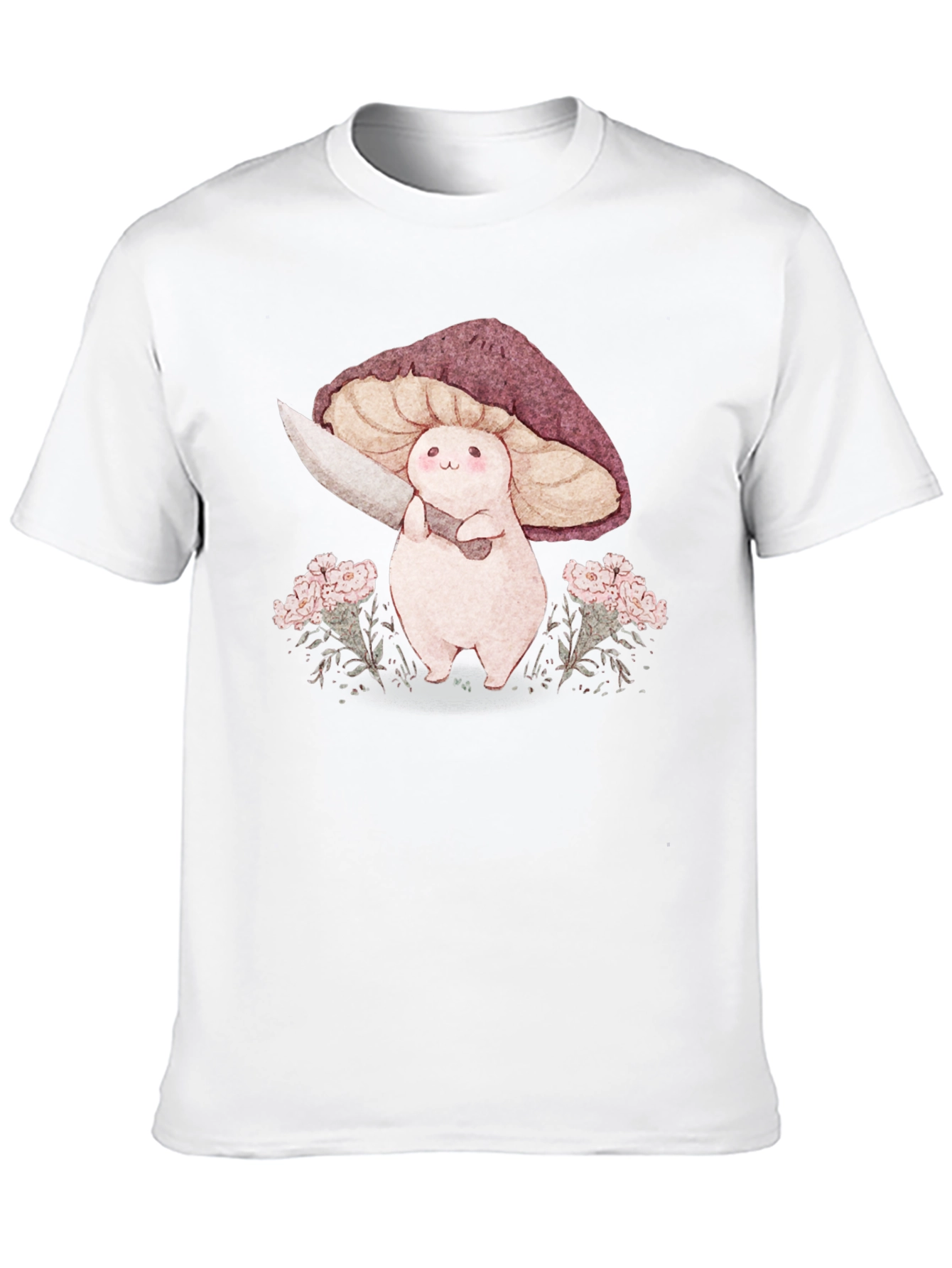 Mushroom with Knife Graphic Tee