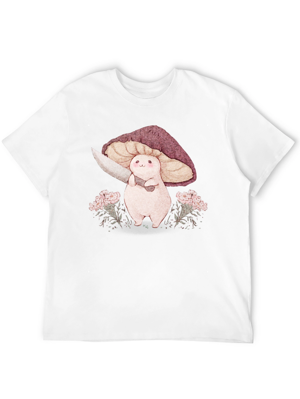 Mushroom with Knife Graphic Tee