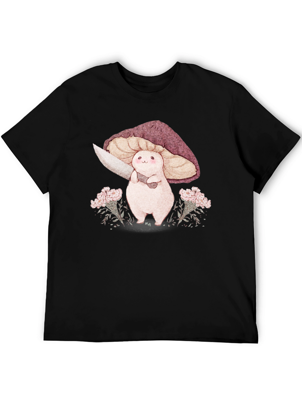 Mushroom with Knife Graphic Tee