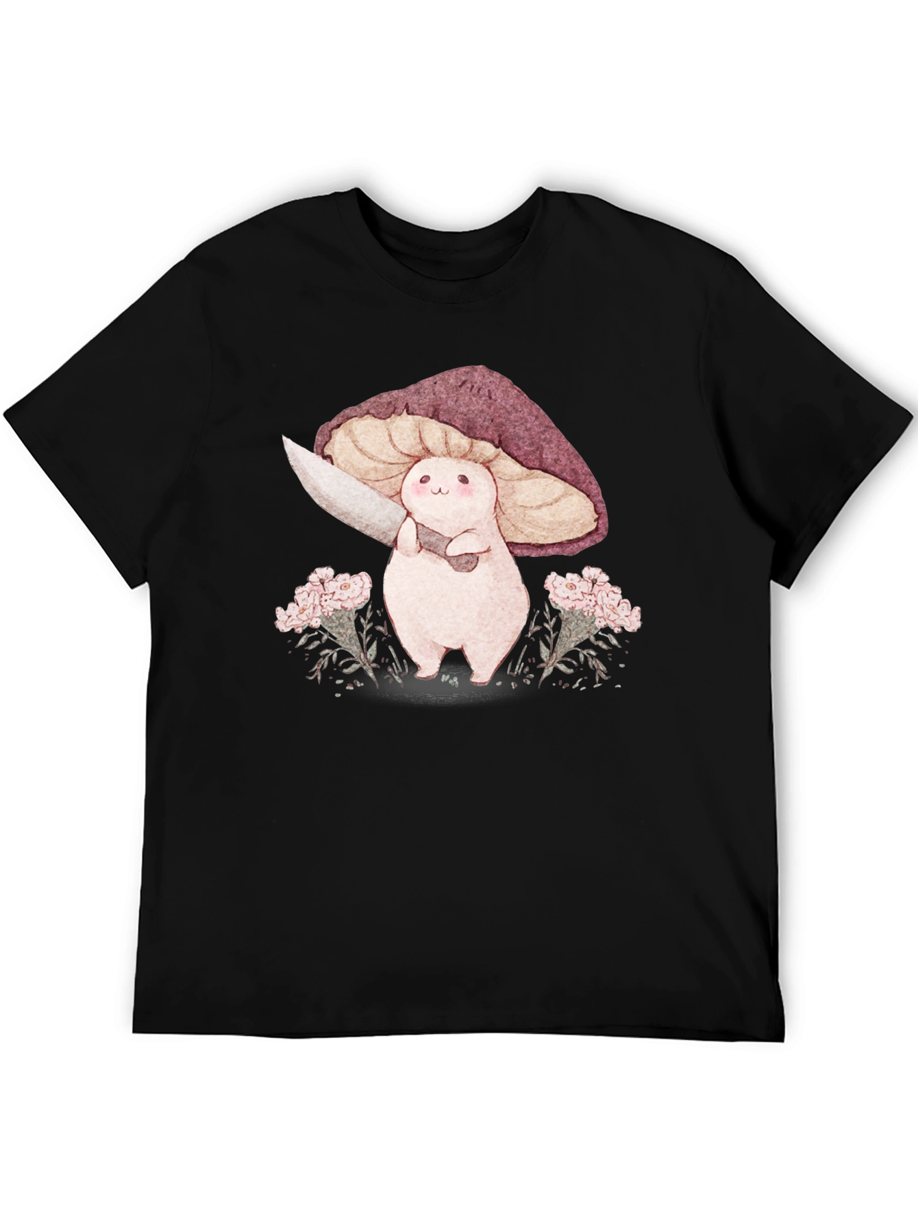 Mushroom with Knife Graphic Tee