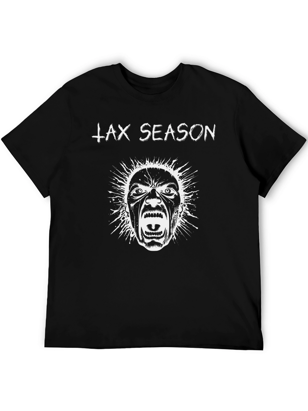 Tax Season Graphic T-Shirt Black Cotton