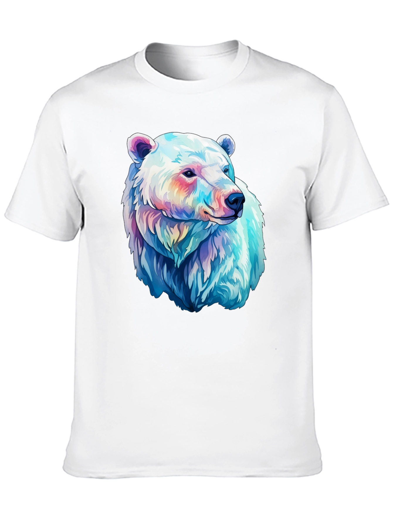 Polar Bear Graphic Tee - Black Cotton Blend