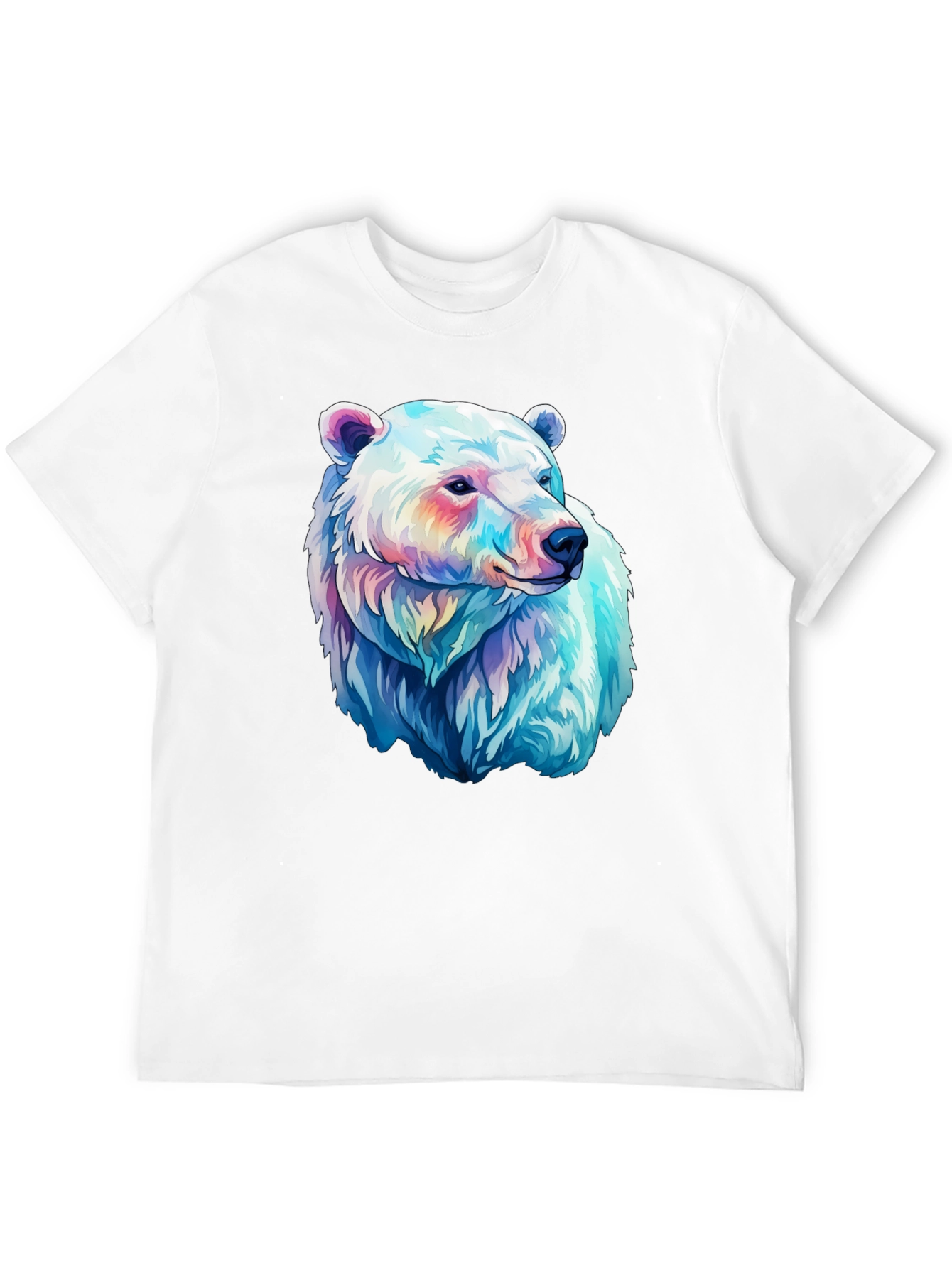 Polar Bear Graphic Tee - Black Cotton Blend