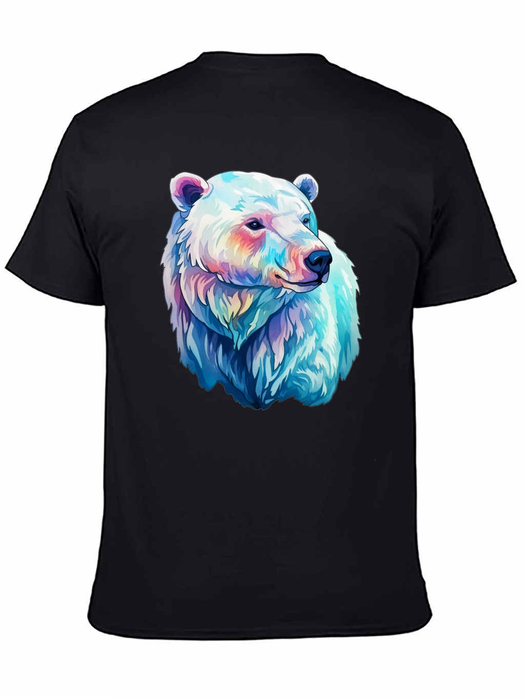 Polar Bear Graphic Tee - Black Cotton Blend