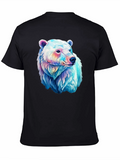 Polar Bear Graphic Tee - Black Cotton Blend
