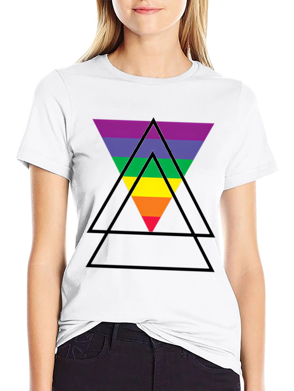 Rainbow Triangle Graphic T-Shirt - Pride LGBTQ+ Tee