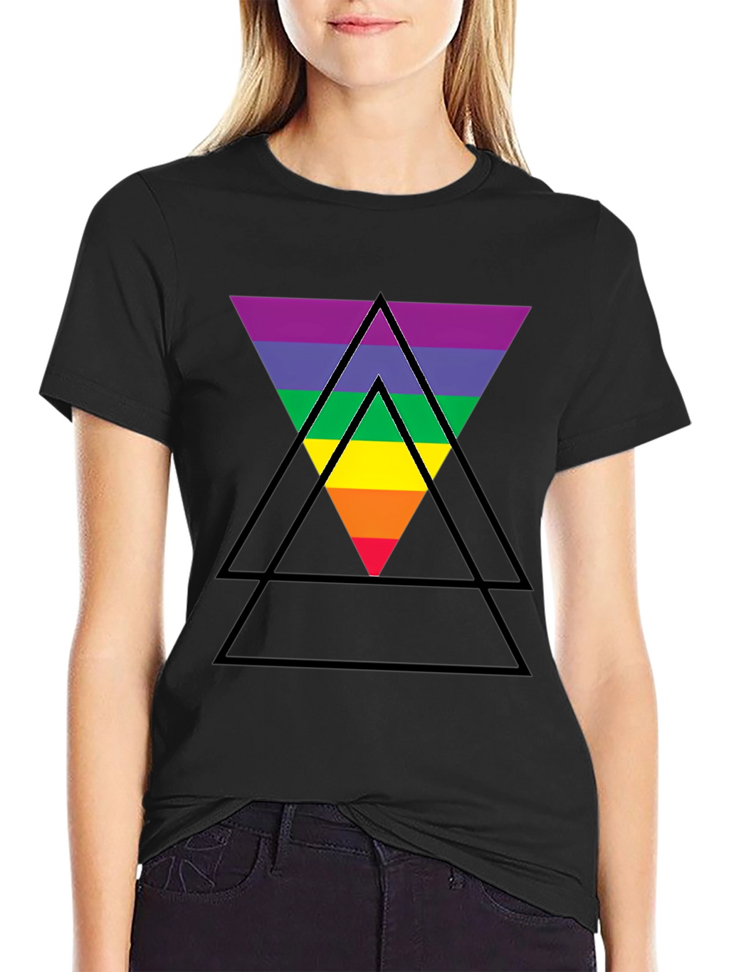 Rainbow Triangle Graphic T-Shirt - Pride LGBTQ+ Tee