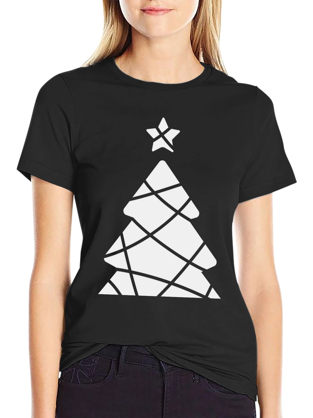 Festive Christmas Tree Graphic Tee - Holiday Style