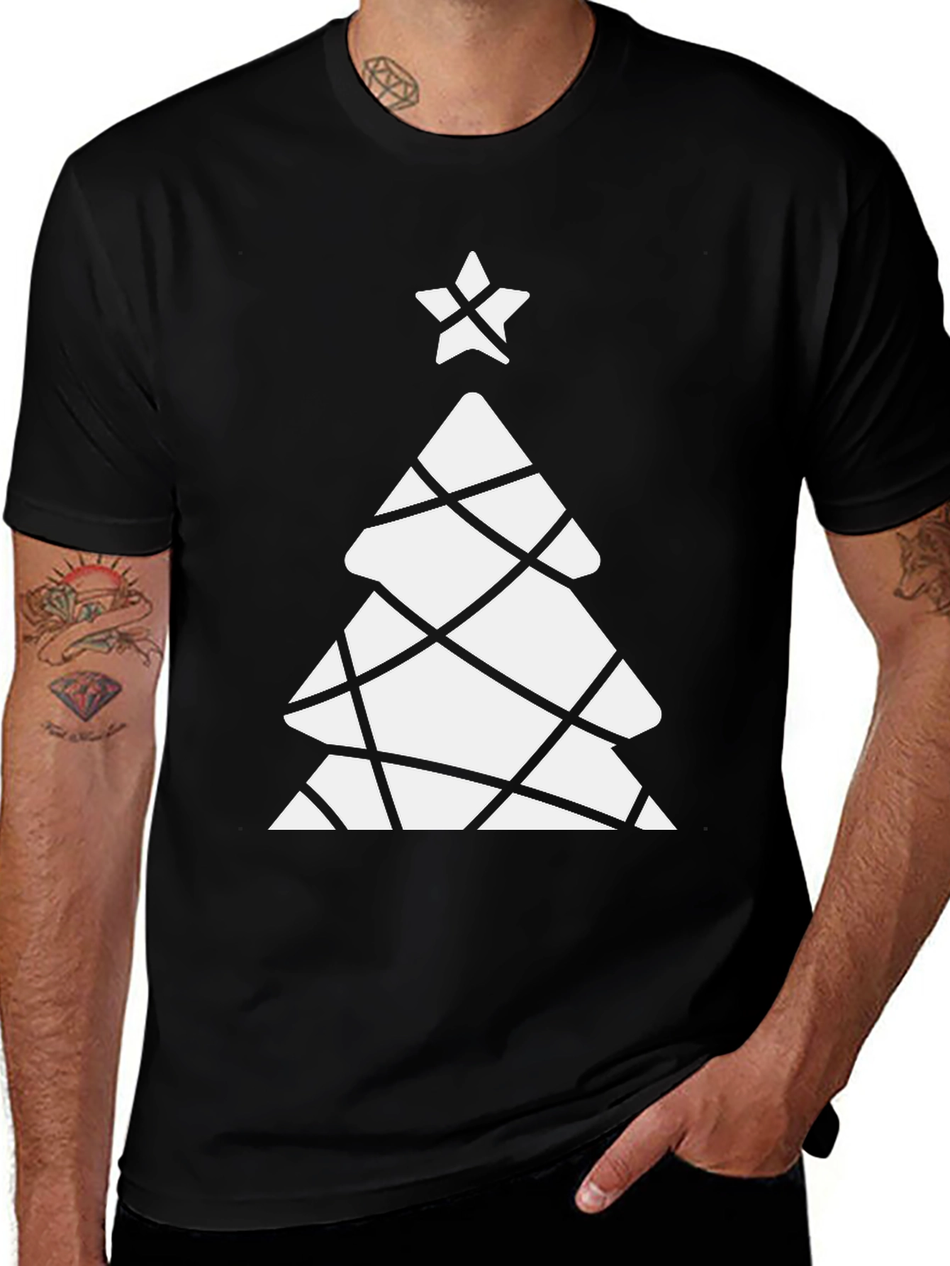 Festive Christmas Tree Graphic Tee - Holiday Style