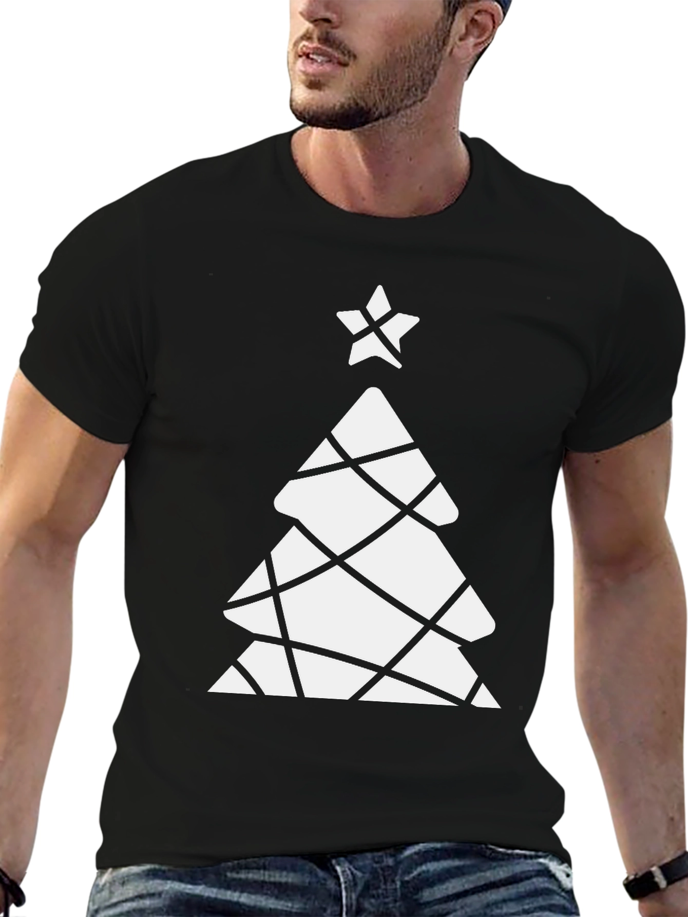 Festive Christmas Tree Graphic Tee - Holiday Style